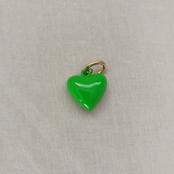 Roxanne Assoulin Bright Green Heart Charm Pendant - Picture 2 of 3